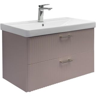 Тумба с раковиной Comforty Ангара 90 00-00021036 подвесная Дуб латте